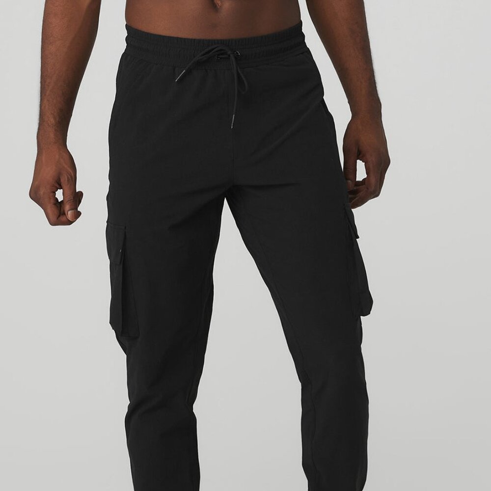 Alo Men's Yoga Division Field Black Cargo Pant Size Medium